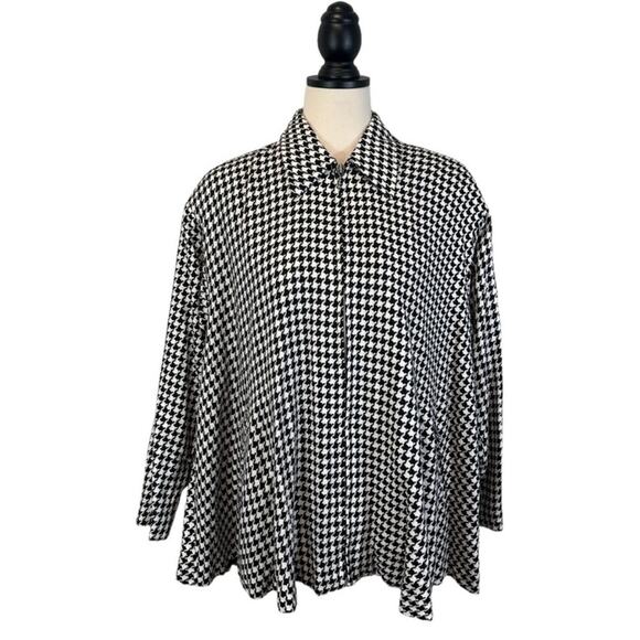Vintage Y2K Express Houndstooth Swing Coat Jacket Size Small - Picture 1 of 9
